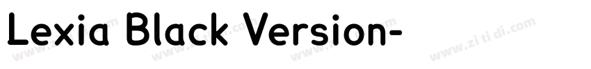 Lexia Black Version字体转换